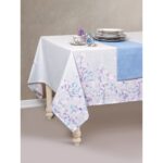 Cotton Box Baskılı Masa Örtüsü Seti Neva Gri 160X180