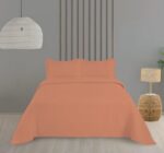 Bella Home Çift Kişilik Sonnia Yatak Örtüsü Seti - Kiremit