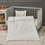 LaFiny- Elegant Zigzag Bebek Bambu Nevresim Takımı; ''nevresim, Çarşaf ve Yastık Kılıfı'' Taş