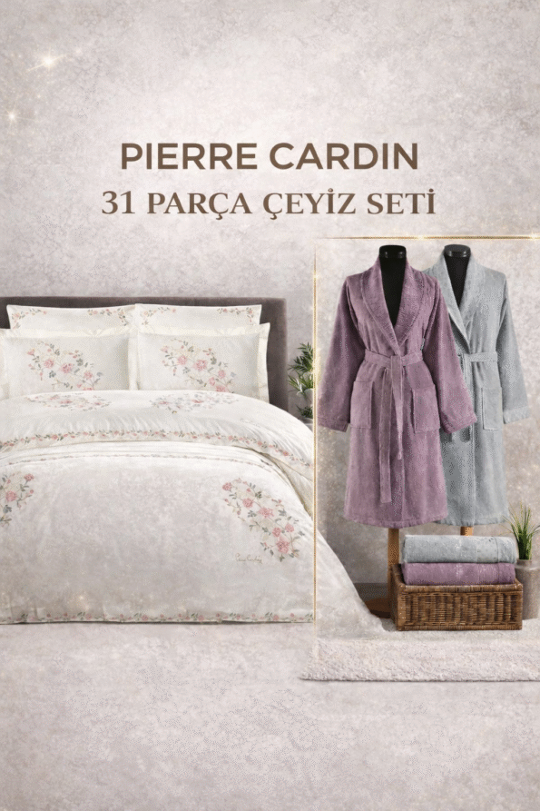 PİERRE CARDİN 31 PARÇA ÇEYİZ SETİ