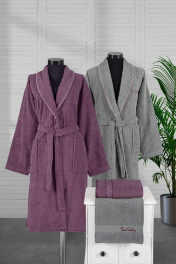 Pierre Cardin 4'lü Aile Seti Ribbon Mürdüm-Gri